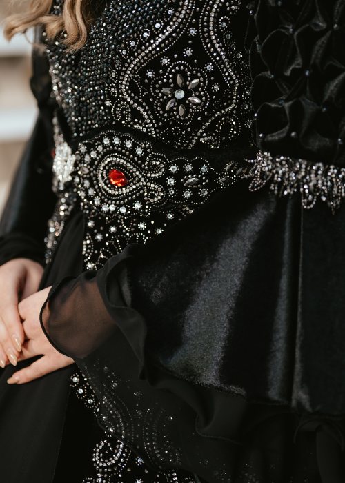 Siyah Samyeli Kaftan